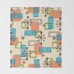 Mid Century Modern Atomic Decoration 243 Kitsch Throw Blanket Gallery Image 2