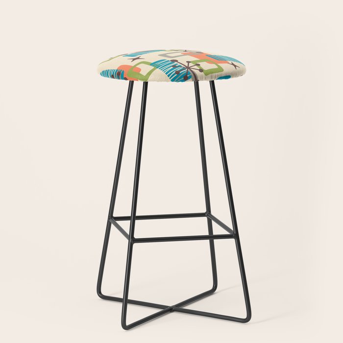 Mid Century Modern Atomic Decoration 243 Kitsch Stool Gallery Image 1
