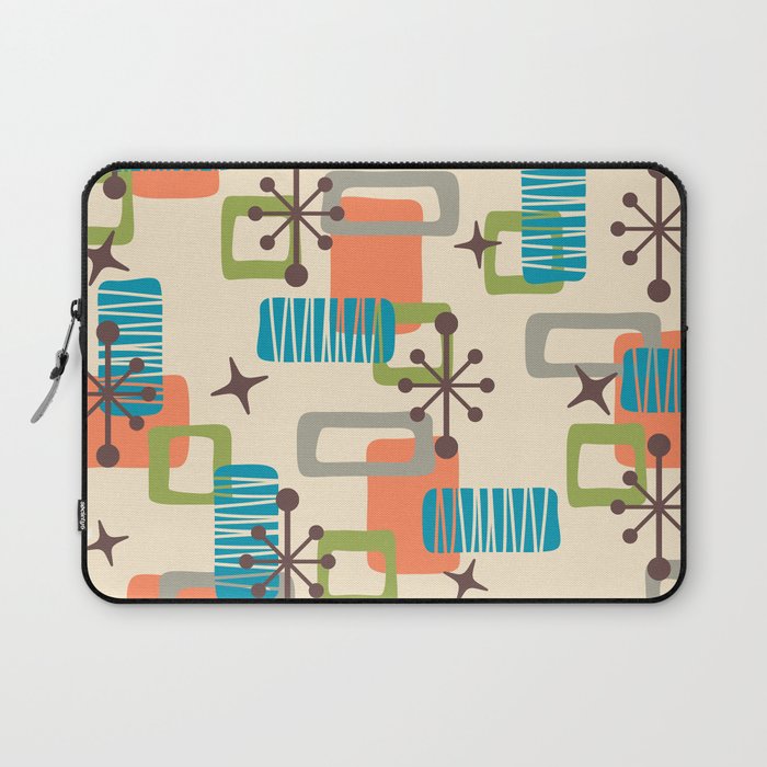 Mid Century Modern Atomic Decoration 243 Kitsch Laptop Sleeve Gallery Image 1