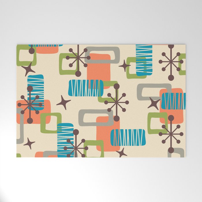 Mid Century Modern Atomic Decoration 243 Kitsch Welcome Mat Gallery Image 1