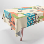 Mid Century Modern Atomic Decoration 243 Kitsch Tablecloth Gallery Image 1