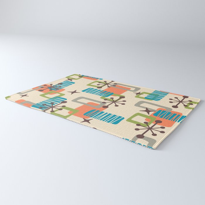 Mid Century Modern Atomic Decoration 243 Kitsch Rug Gallery Image 3