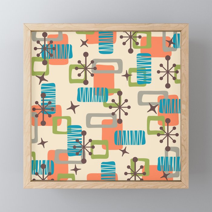 Mid Century Modern Atomic Decoration 243 Kitsch Mini Art Print Gallery Image 1