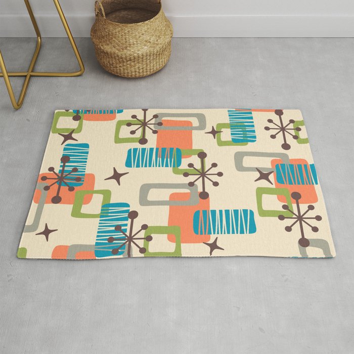 Mid Century Modern Atomic Decoration 243 Kitsch Rug Gallery Image 1