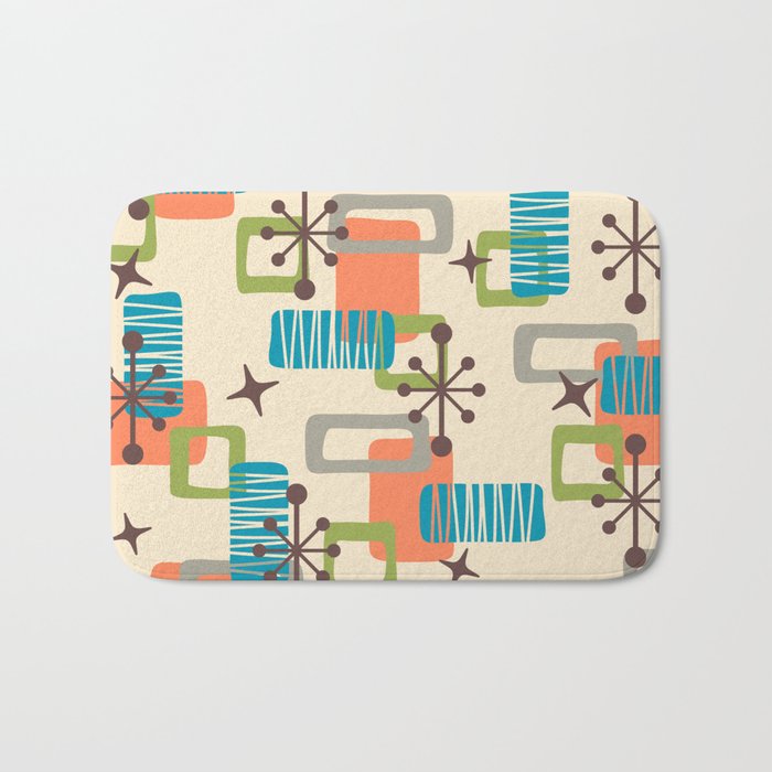 Mid Century Modern Atomic Decoration 243 Kitsch Bath Mat Gallery Image 1