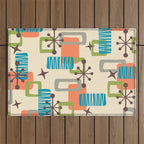 Mid Century Modern Atomic Decoration 243 Kitsch Outdoor Rug Gallery Image 1