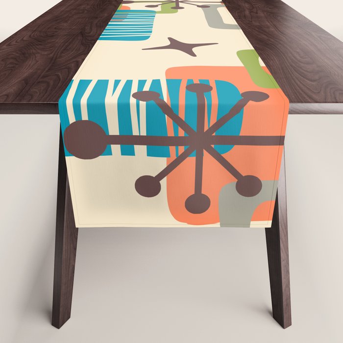 Mid Century Modern Atomic Decoration 243 Kitsch Table Runner Gallery Image 1