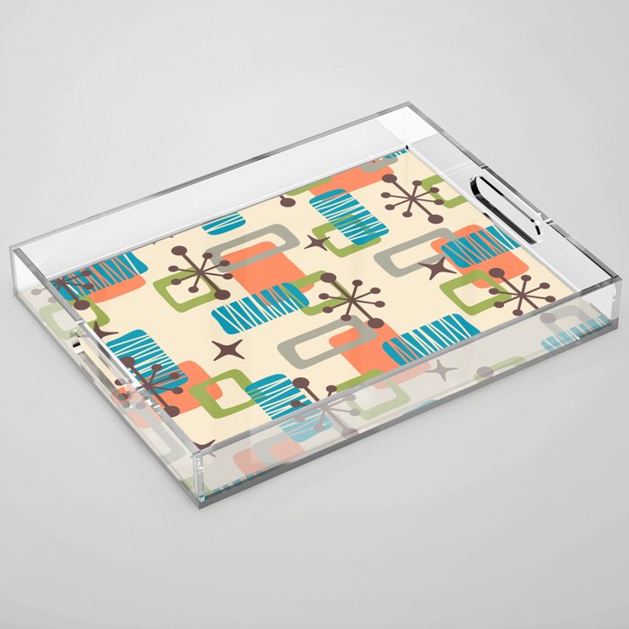 Mid Century Modern Atomic Decoration 243 Kitsch Acrylic Tray Gallery Image 1