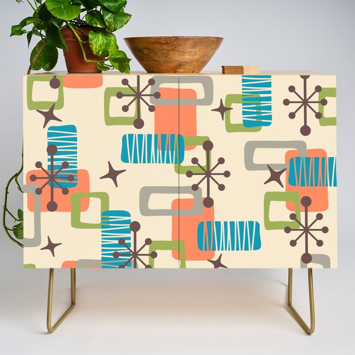 Mid Century Modern Atomic Decoration 243 Kitsch Credenza Gallery Image 1
