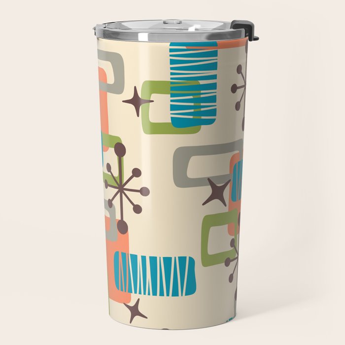 Mid Century Modern Atomic Decoration 243 Kitsch Travel Mug Gallery Image 2