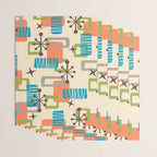 Mid Century Modern Atomic Decoration 243 Kitsch Wrapping Paper Gallery Image 3