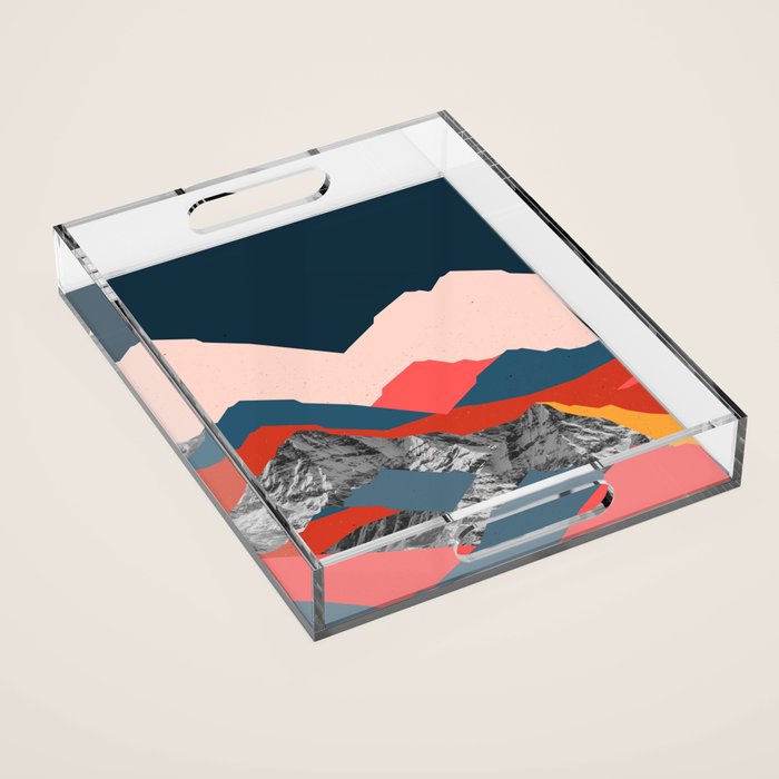 Graphic Mountains X Acrylic Tray Gallery Image 1