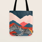 Graphic Mountains X Tote Bag Gallery Image 1