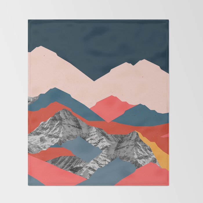 Graphic Mountains X Throw Blanket Gallery Image 2