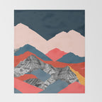 Graphic Mountains X Throw Blanket Gallery Image 2