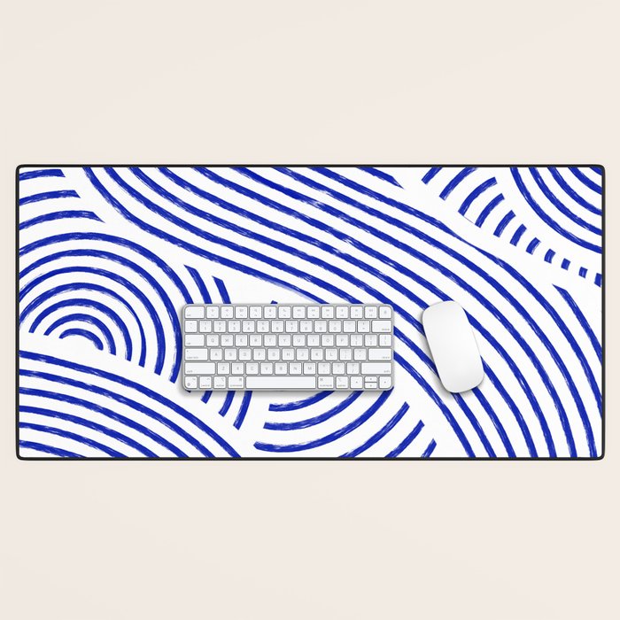 blue summer lines Desk Mat Gallery Image 1