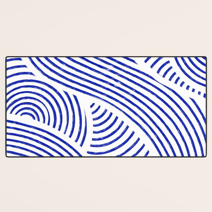 blue summer lines Desk Mat Gallery Image 3