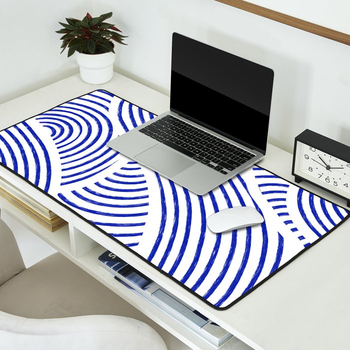 blue summer lines Desk Mat Gallery Image 2