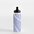blue summer lines Water Bottle Gallery Image 2