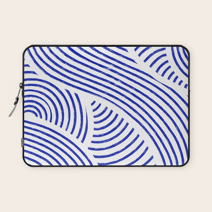 blue summer lines Laptop Sleeve Gallery Image 1