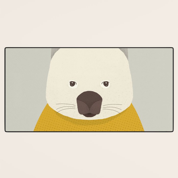 Whimsy Wombat, Animal Portrait Desk Mat Gallery Image 3