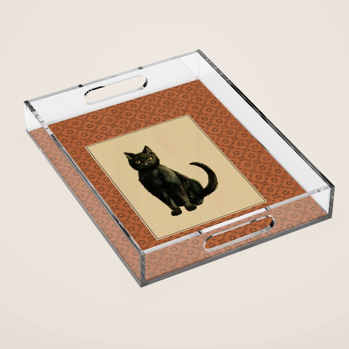 Black Cat Acrylic Tray Gallery Image 1