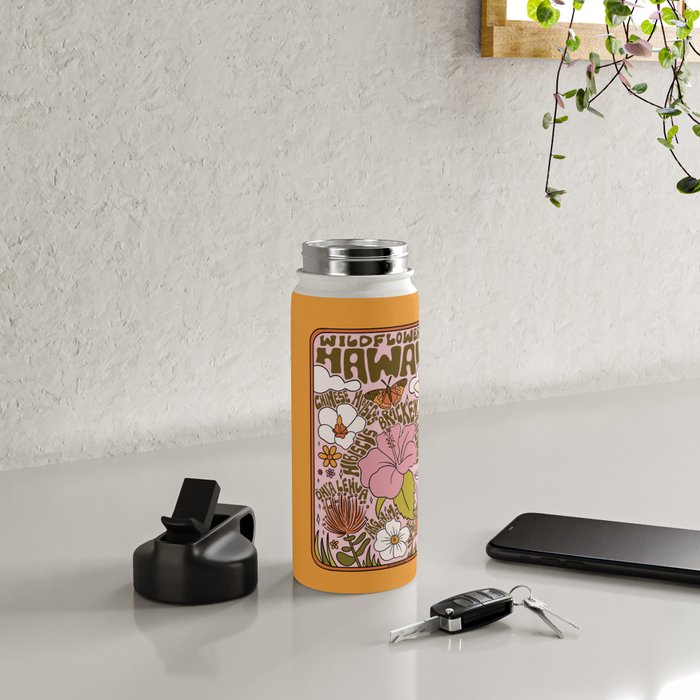 Hawaii Wildflowers Water Bottle Gallery Image 4