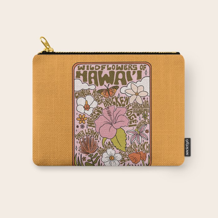 Hawaii Wildflowers Carry All Pouch Gallery Image 1