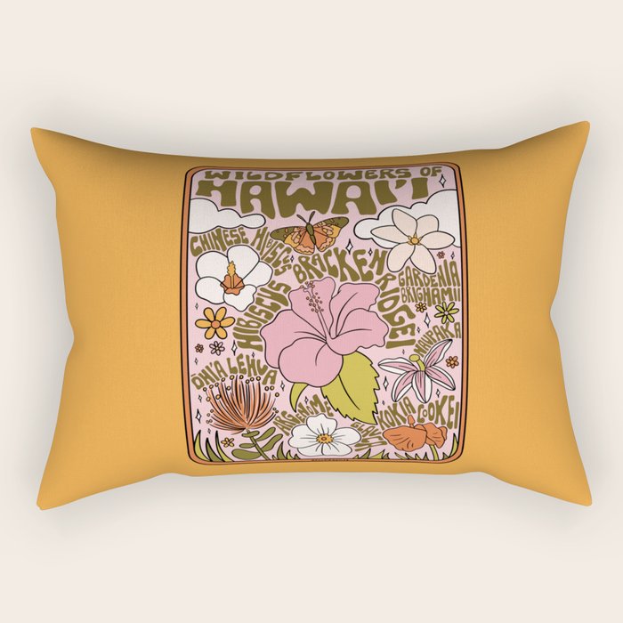 Hawaii Wildflowers Rectangular Pillow Gallery Image 2