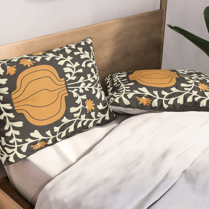 Golden Vase | Summer Bloom: Matisse Night Edition Pillow Sham Gallery Image 2