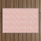 Boho Raindrops Pink Outdoor Rug Gallery Image 1