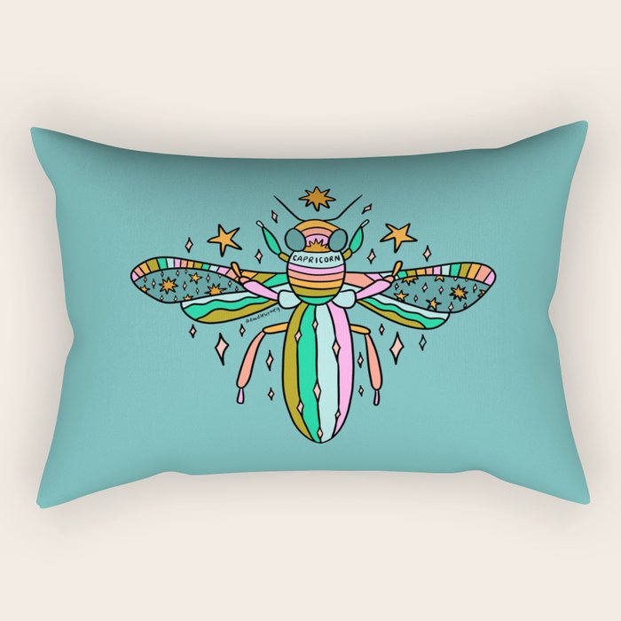 Capricorn Bee Rectangular Pillow Gallery Image 2