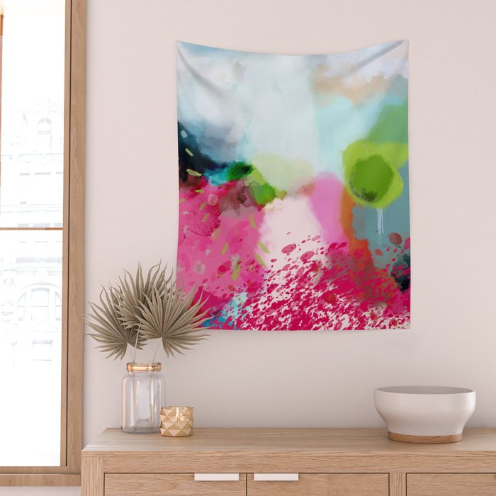pink landscape Wall Tapestry Gallery Image 2