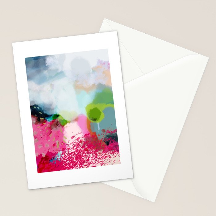 pink landscape Stationery Card Gallery Image 2