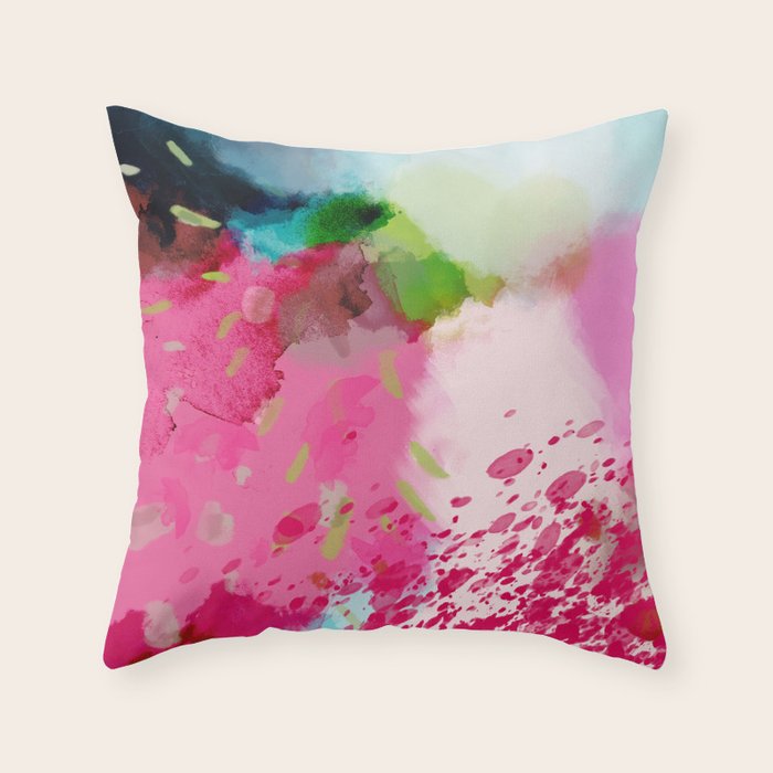 pink landscape Throw Pillow Gallery Image 6