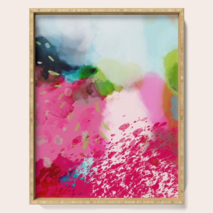 pink landscape Serving Tray Gallery Image 1