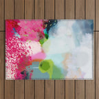 pink landscape Outdoor Rug Gallery Image 1