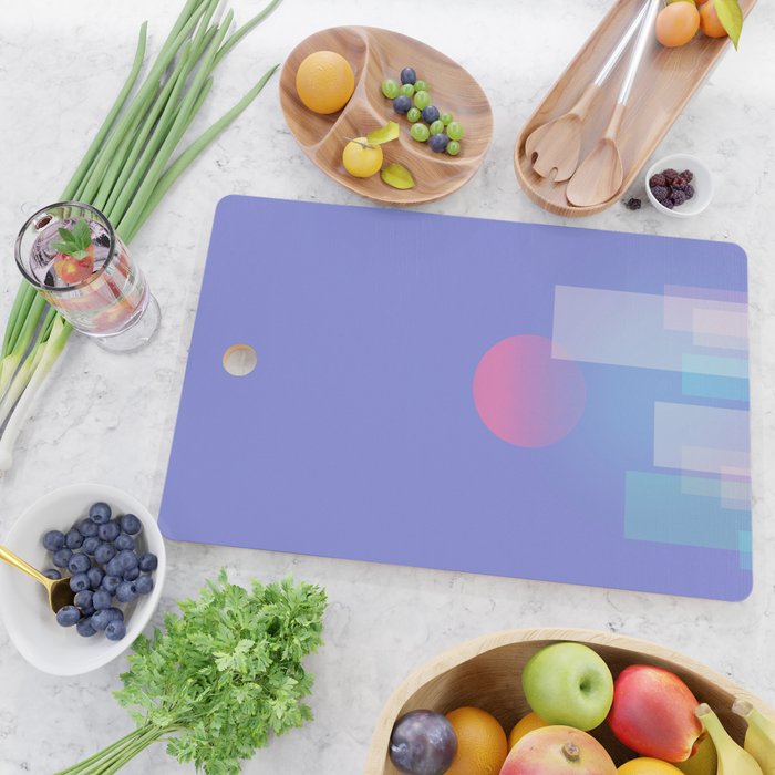 Abstract geometric pixel city 6 Cutting Board Gallery Image 2