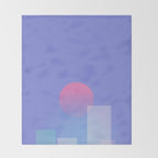 Abstract geometric pixel city 6 Throw Blanket Gallery Image 2