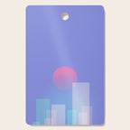 Abstract geometric pixel city 6 Cutting Board Gallery Image 1