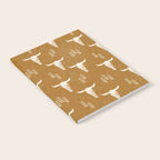 desert skulls - southwest cow skull - gold Notebook Gallery Image 2