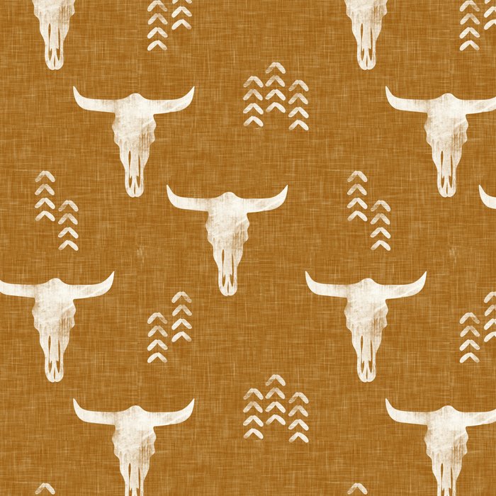 desert skulls - southwest cow skull - gold Coffee Mug Gallery Image 2