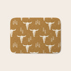 desert skulls - southwest cow skull - gold Bath Mat Gallery Image 1