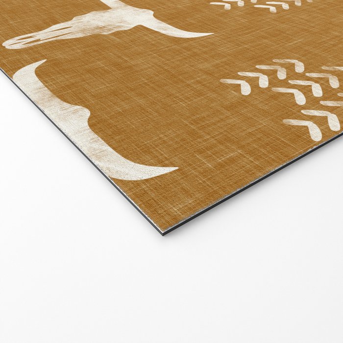 desert skulls - southwest cow skull - gold Welcome Mat Gallery Image 2