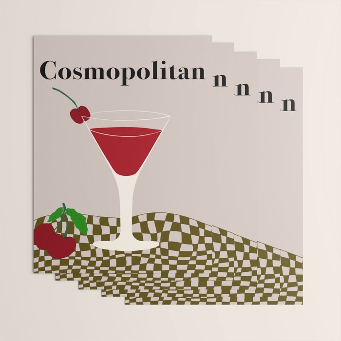 Cosmopolitan Cocktail Wrapping Paper Gallery Image 3