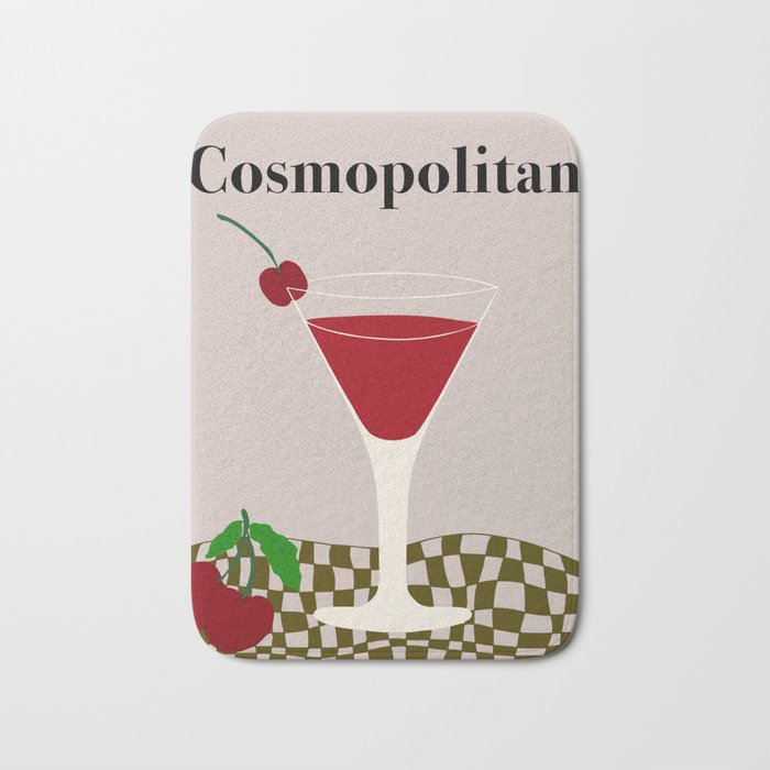 Cosmopolitan Cocktail Bath Mat Gallery Image 1