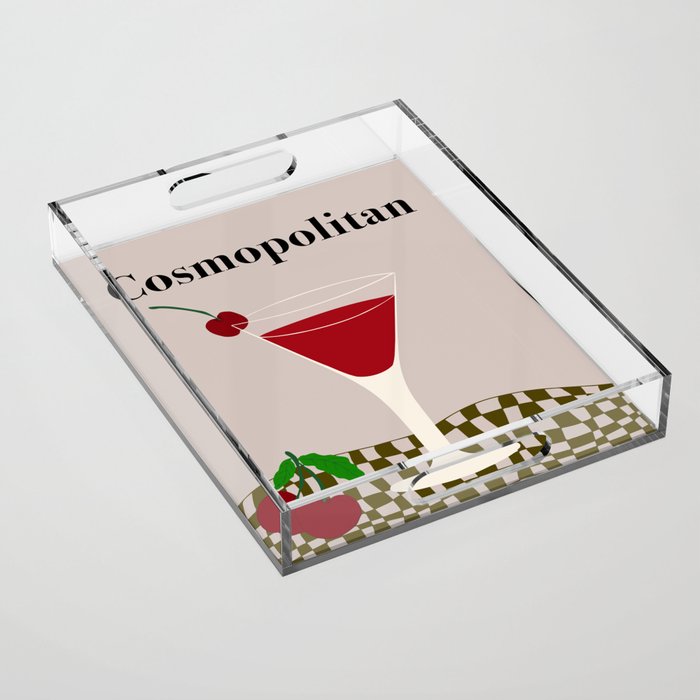 Cosmopolitan Cocktail Acrylic Tray Gallery Image 1