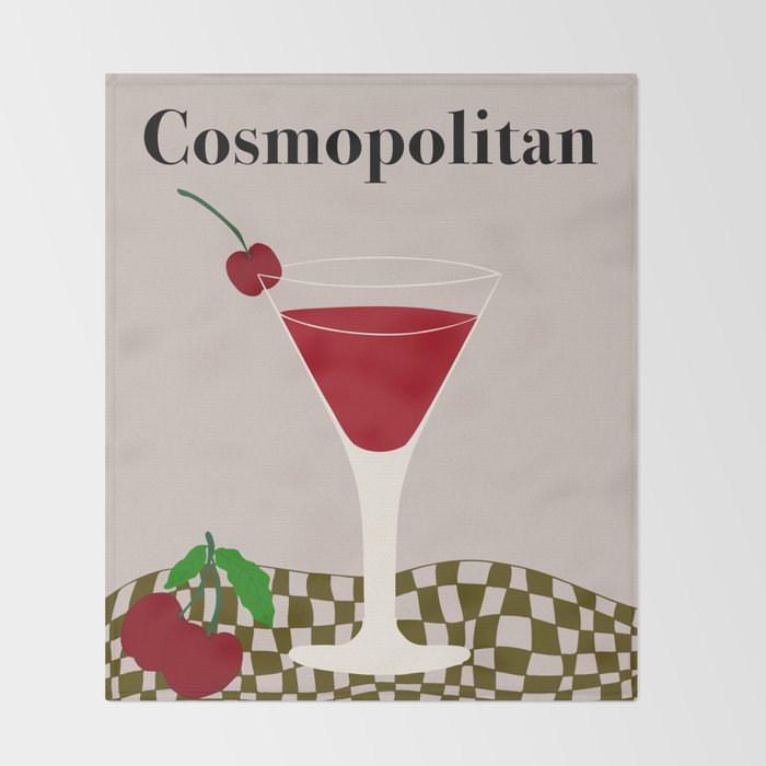 Cosmopolitan Cocktail Throw Blanket Gallery Image 2