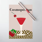 Cosmopolitan Cocktail Wrapping Paper Gallery Image 1