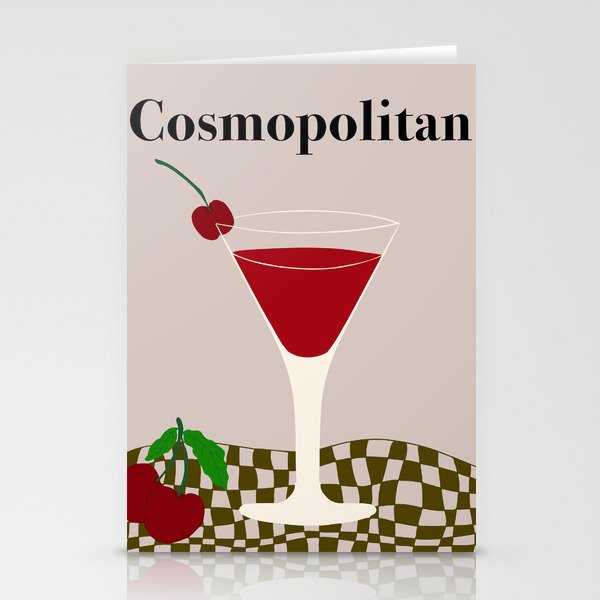 Cosmopolitan Cocktail Stationery Card Gallery Image 2